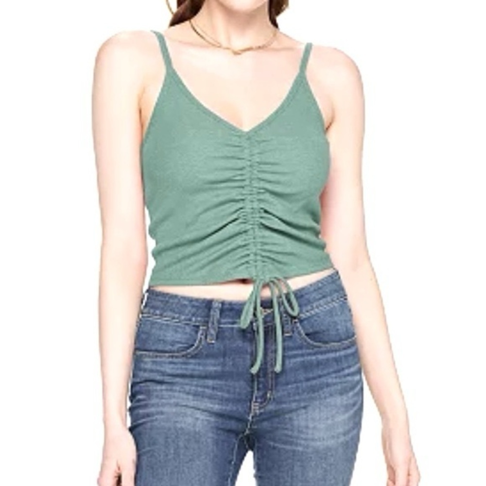 SO brand ruched cami crop top